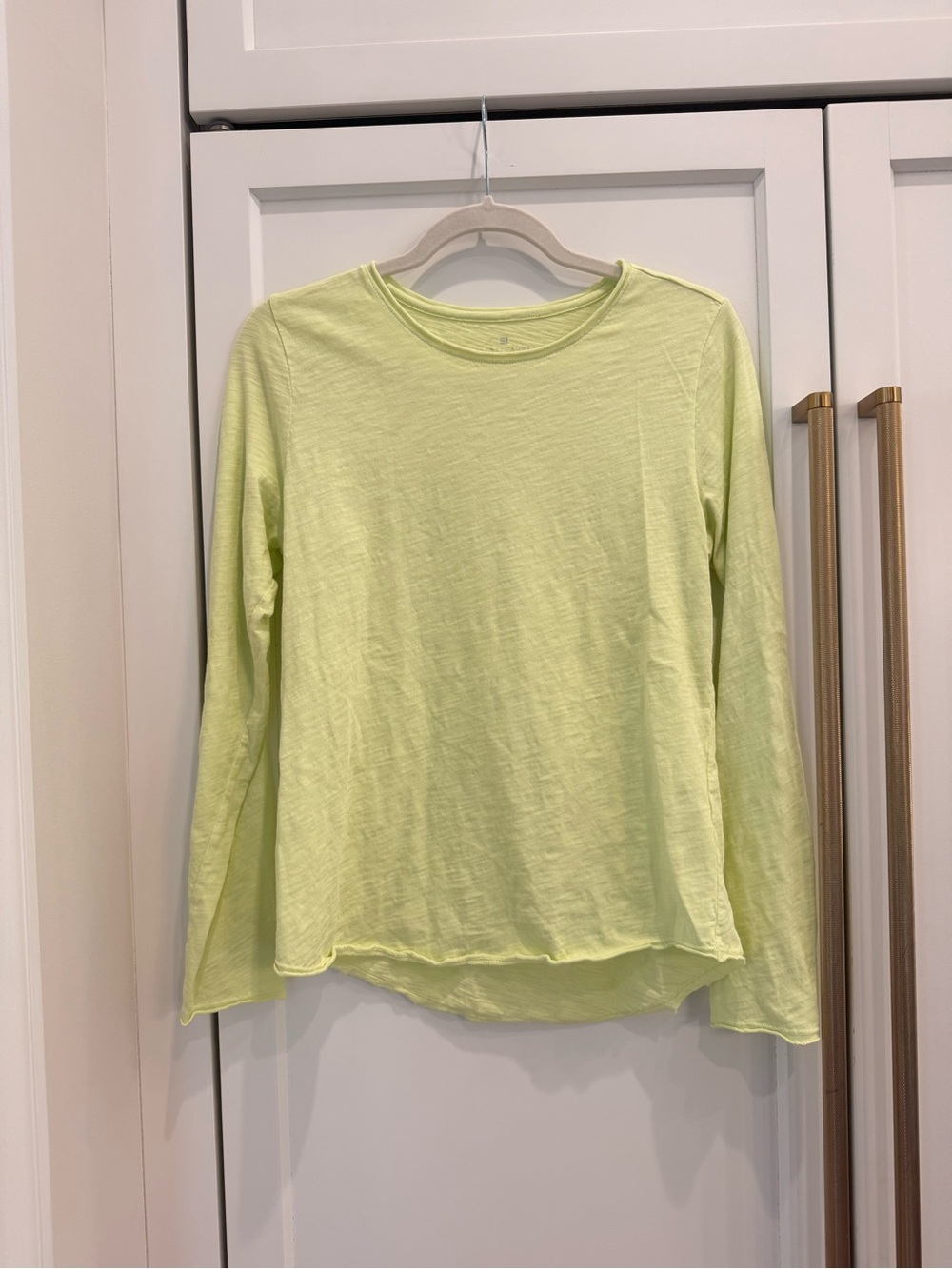 Elliott Lauren Light Lime Long Sleeve Crewneck Top